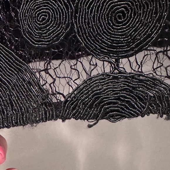 Anthropologie Tracy Reese Black Raffia Circle Lace Midi Skirt Sz 4 - Picture 15 of 15